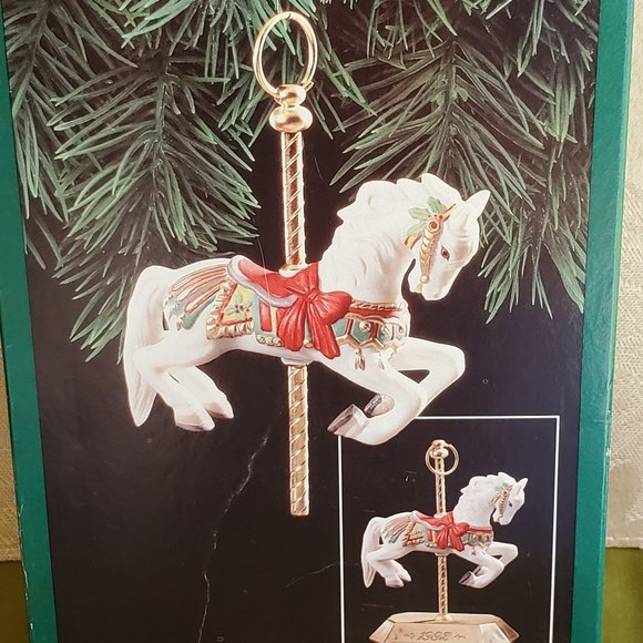 Hallmark Keepsake Horse Carousel Tree Ornament or Table Display Dated 1992 - Picture 2 of 13